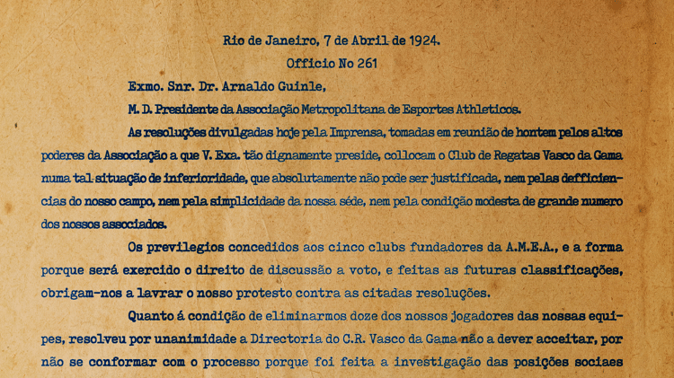 100 Anos da Resposta Histórica do Vasco